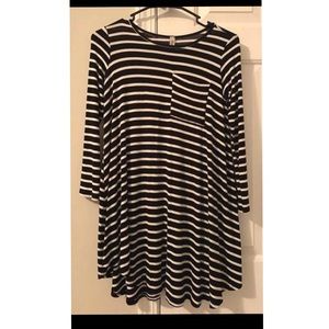 Black and White striped dress